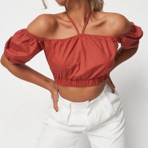 Rustic red crop top